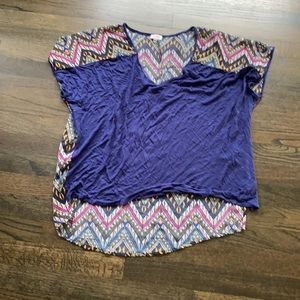 Pixley Blue Multi Chevron Shirt